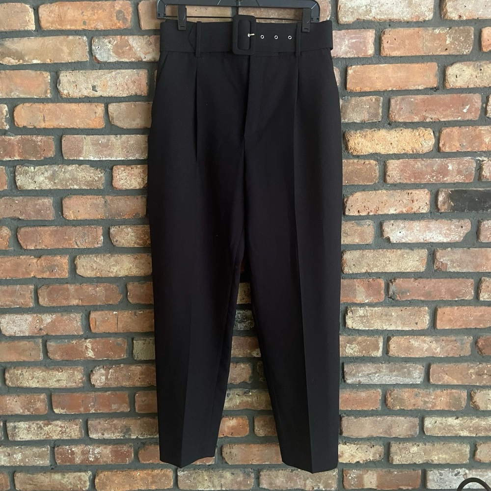 Zara black trouser with belt